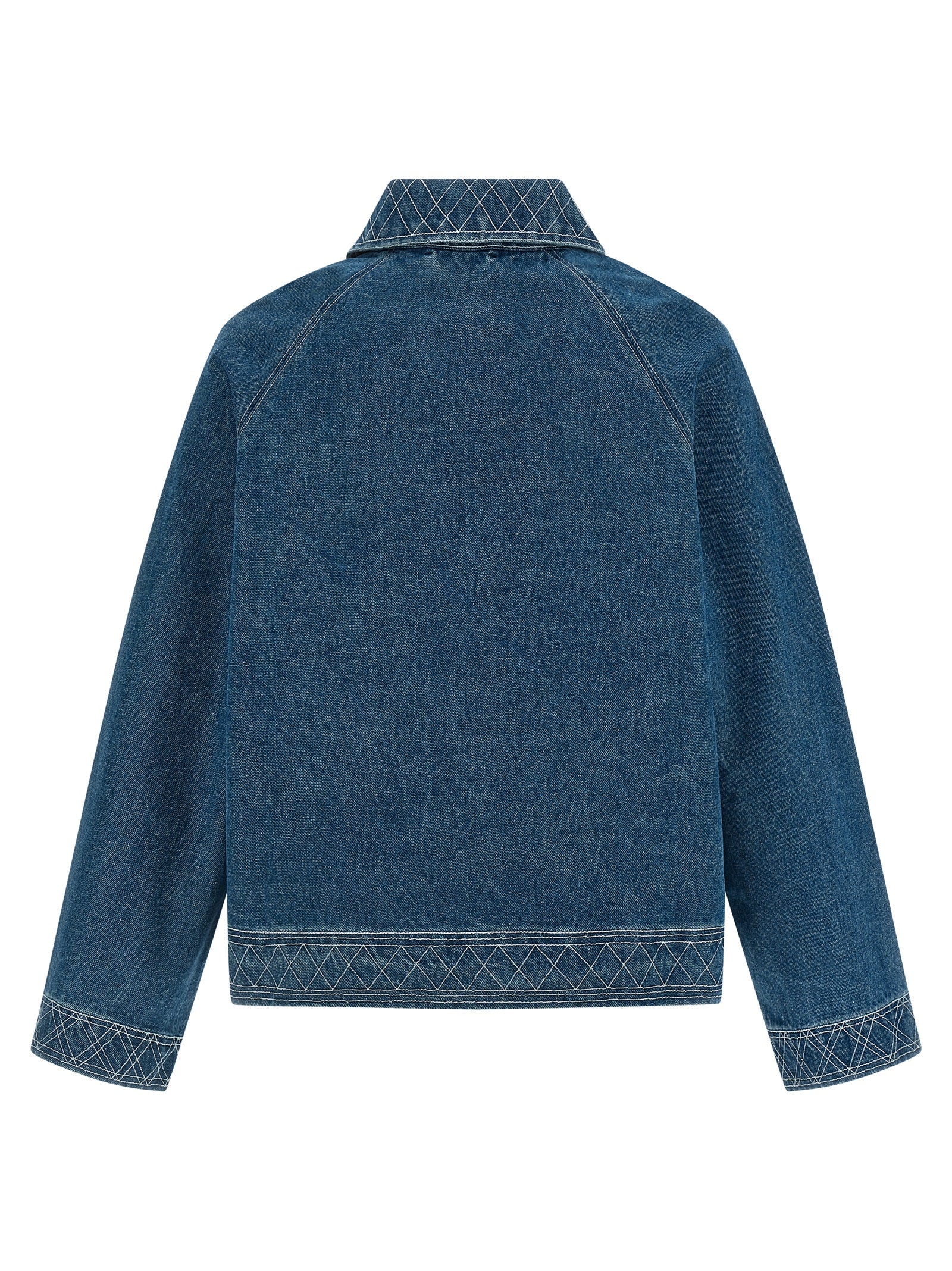 Bode Men Embroidery Denim Jacket - Image 2