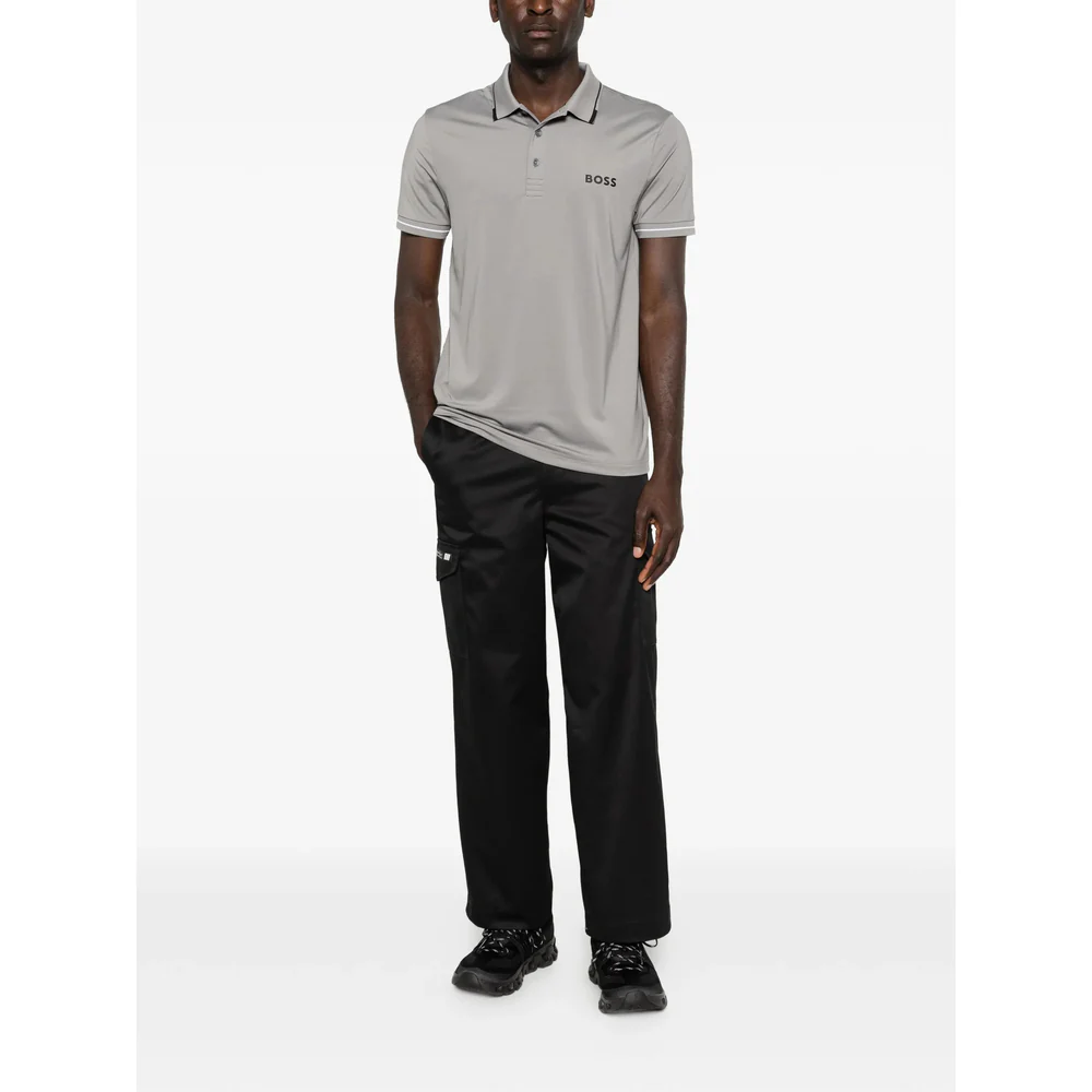 Boss Grey Polo Shirts Men - Image 3