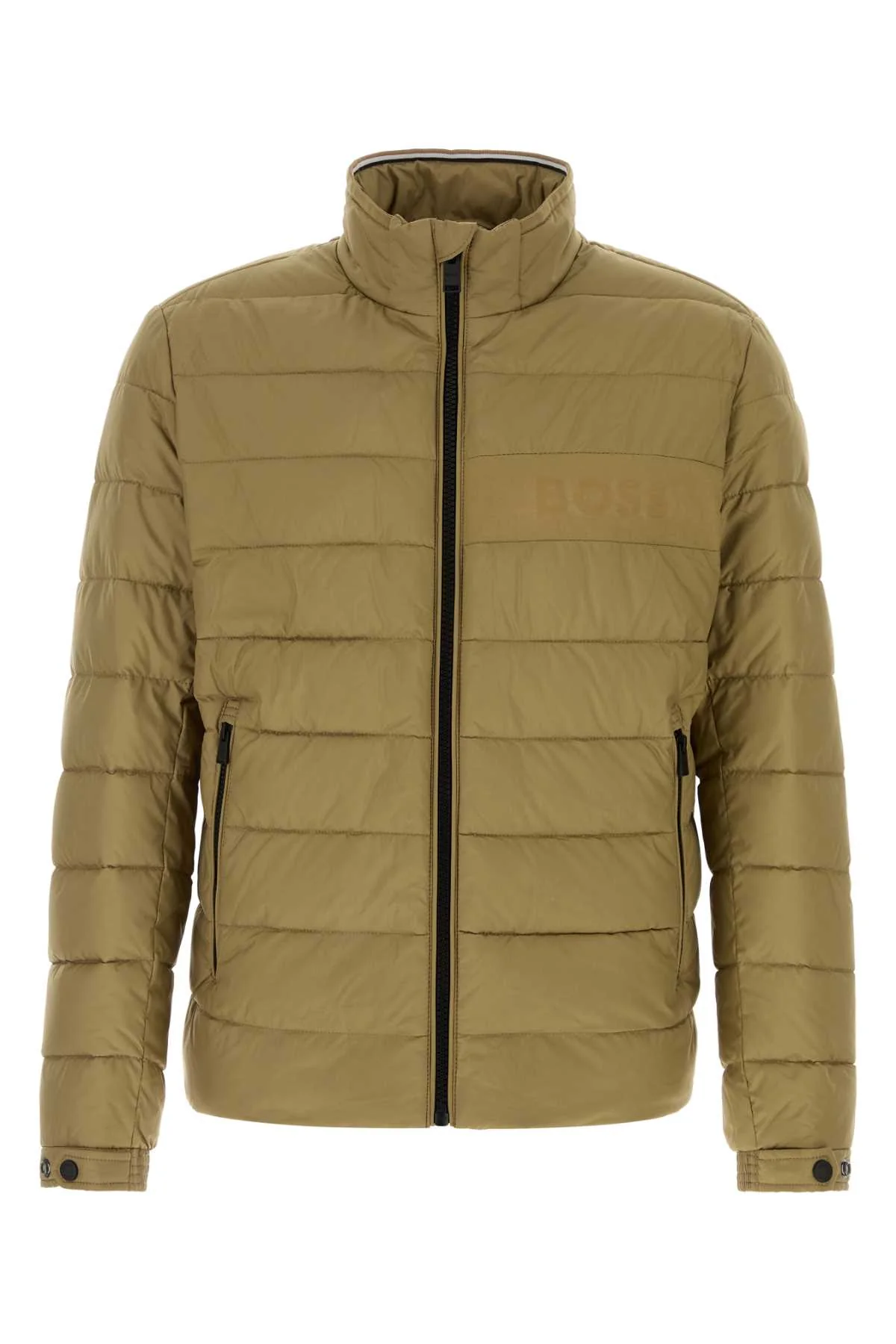 Boss Men Khaki Polyester Padded Jacket