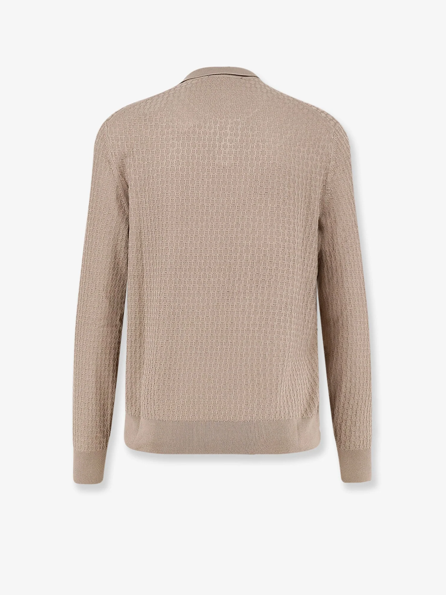 Boss Men Silk Sweater With All-Over Processing - Image 2