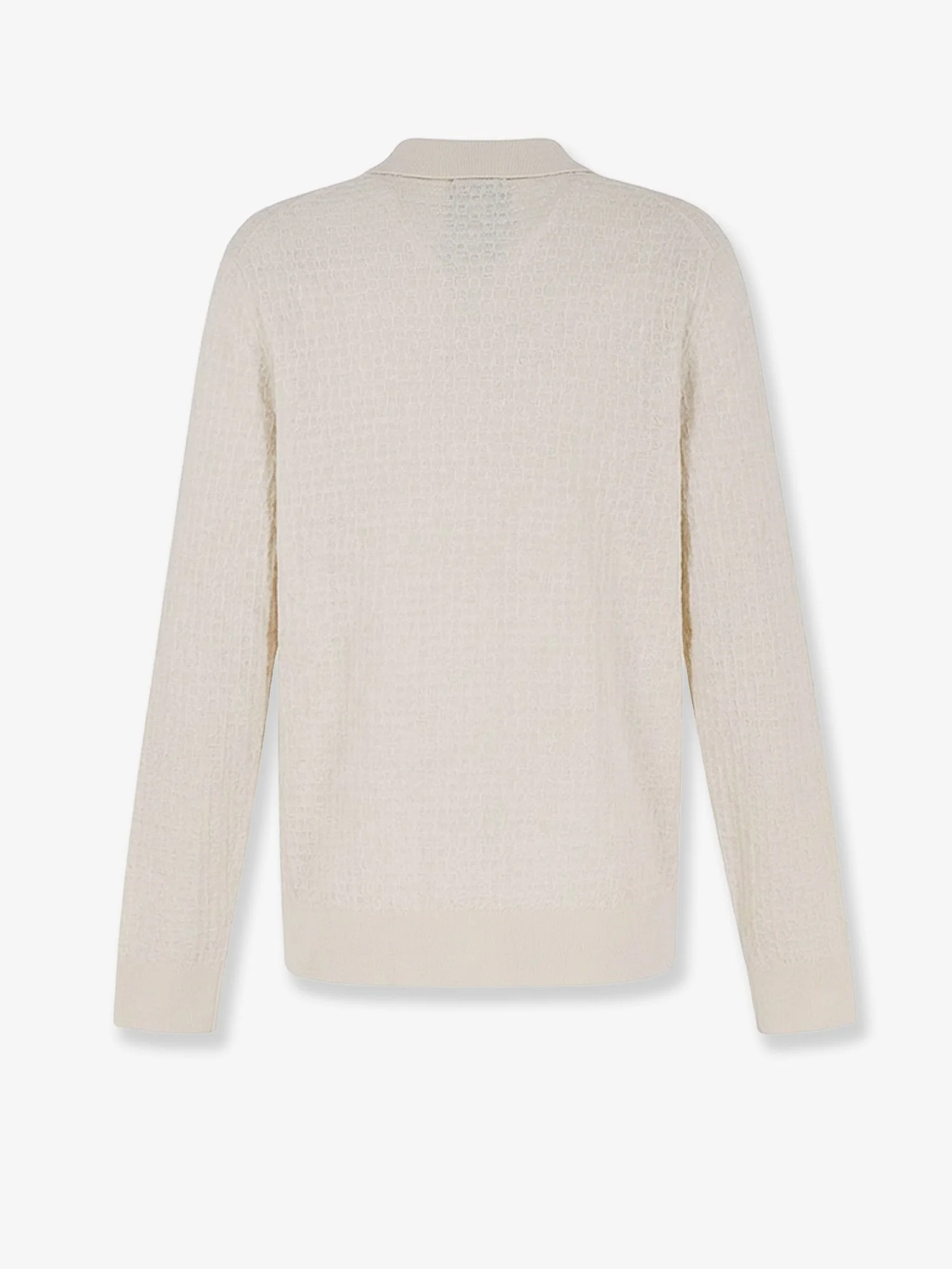 Boss Men Silk Sweater With Processing All-Over - Image 2