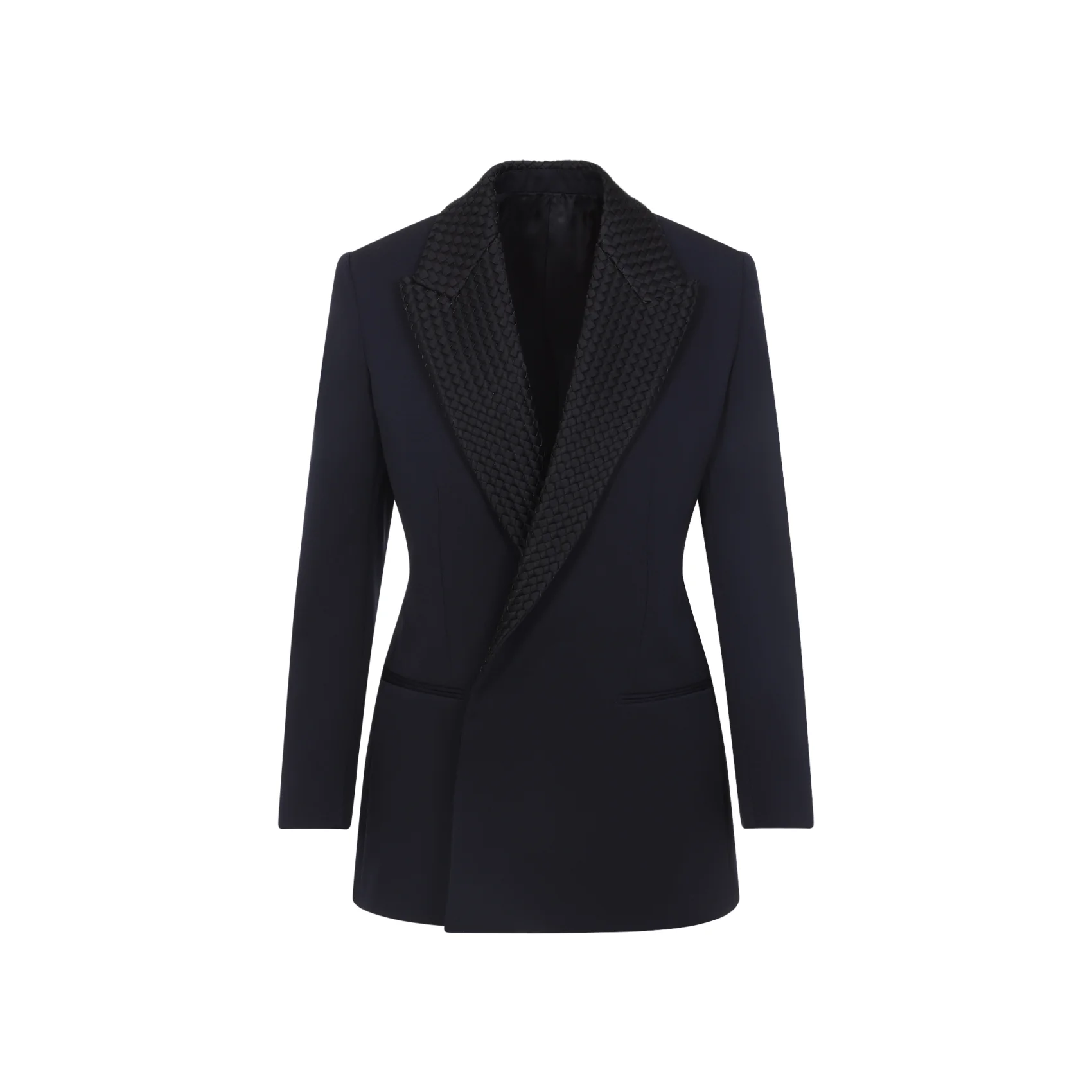 Bottega Veneta Intrecciato Collar Tuxedo Jacket Women