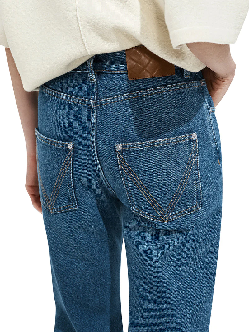 Bottega Veneta Women Straight Leg Medium Wash Jeans - Image 5