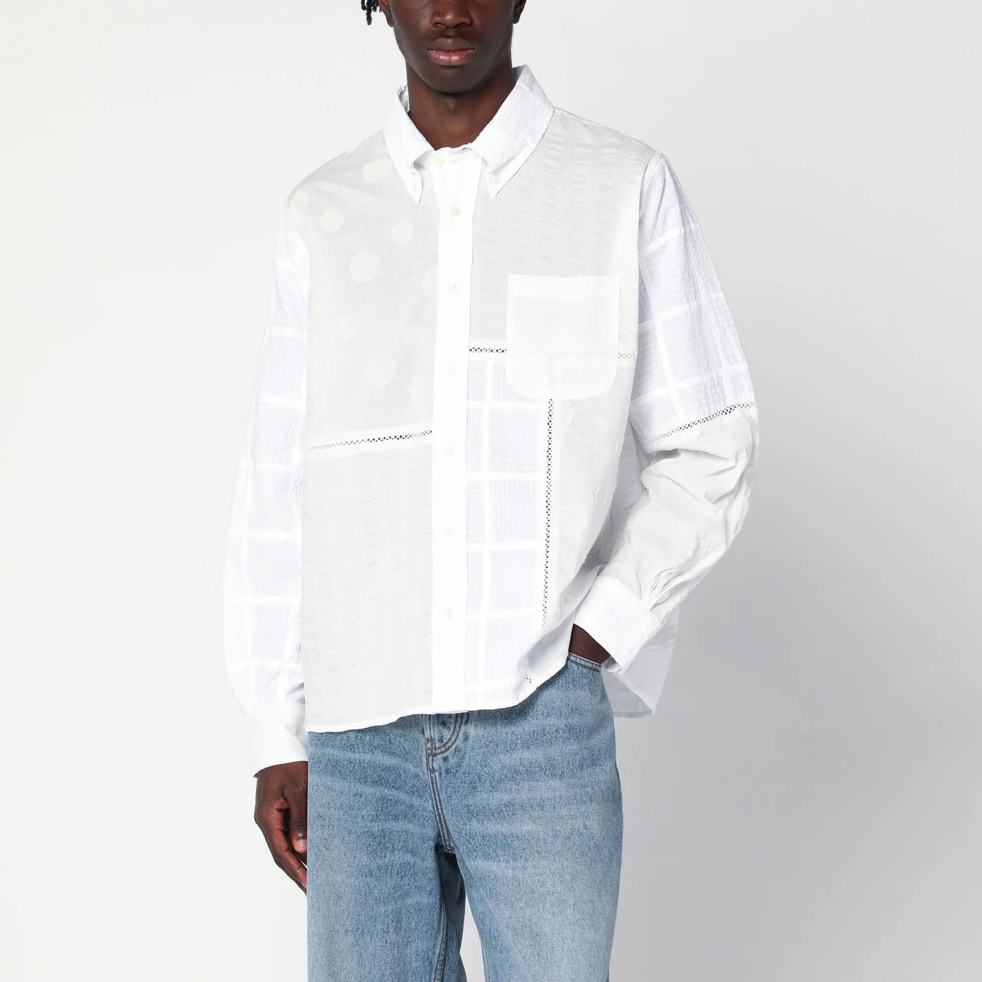 Brain Dead White Shirt Brooks Brothers X Brain Dead Men