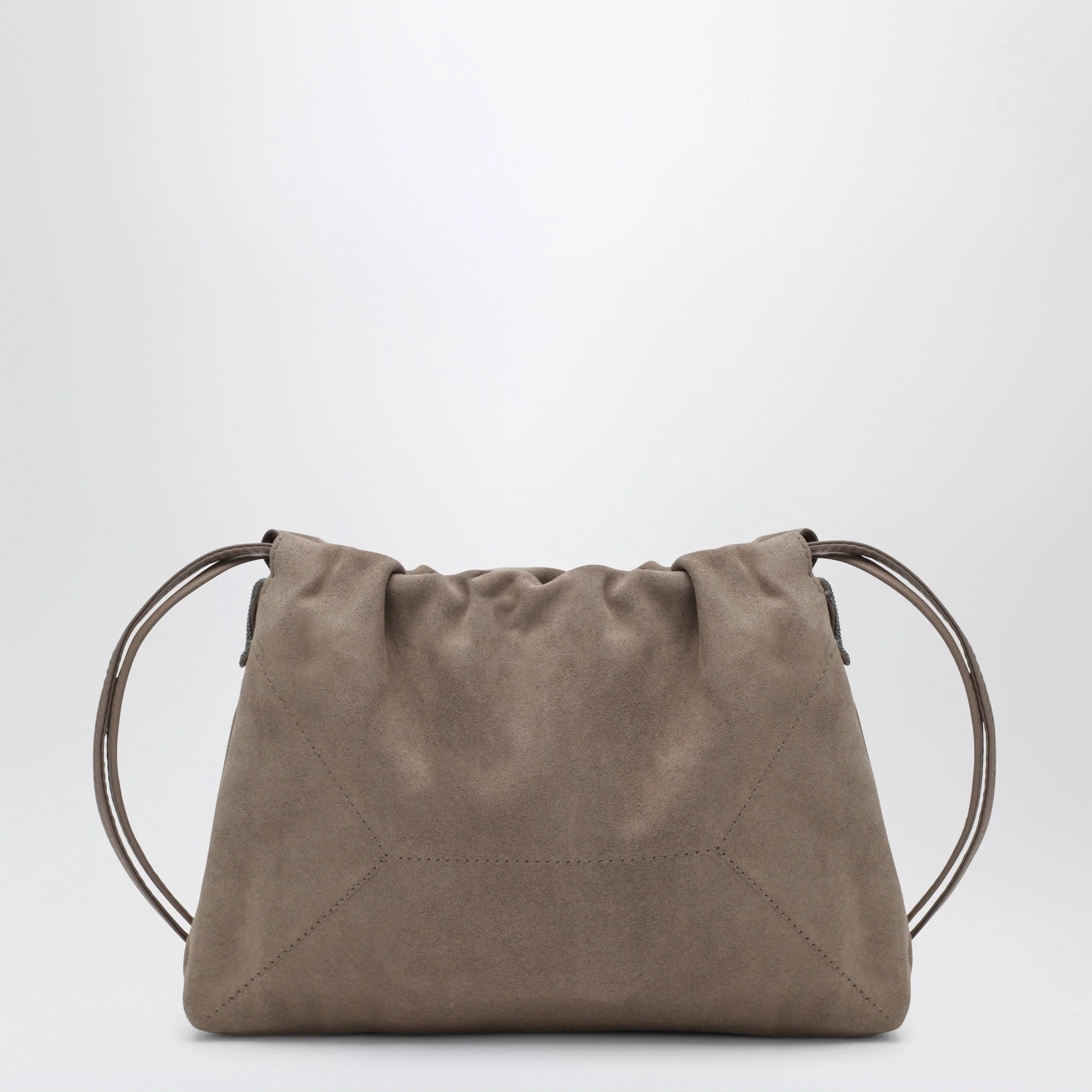 Brunello Cucinelli Bc Duo Pouch Brown Suede Bag With Monile Detail Women - Image 2