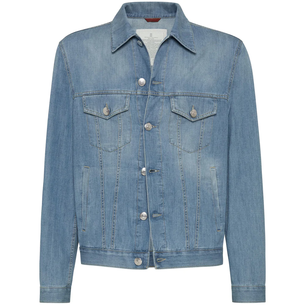 Brunello Cucinelli Blue Jackets - Denim Jackets Men