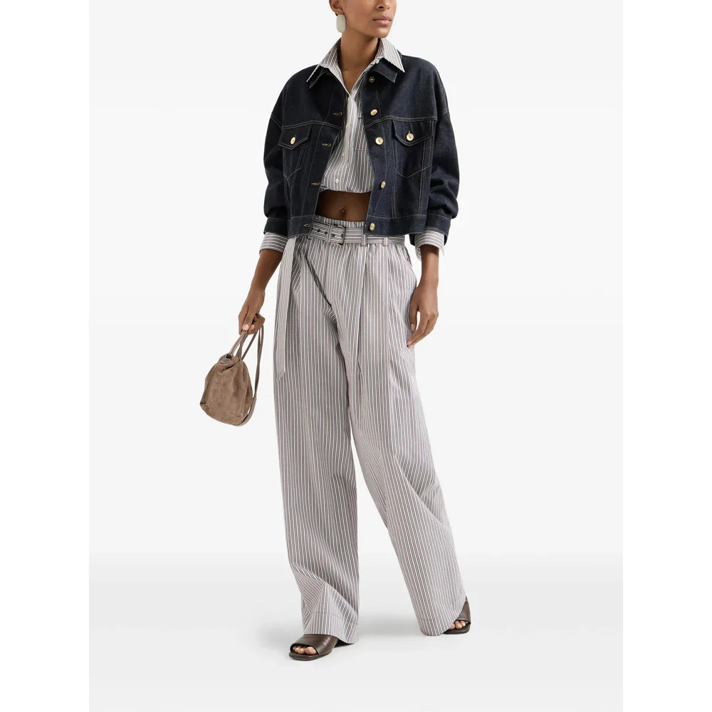 Brunello Cucinelli Blue Jackets - Denim Jackets Women - Image 5