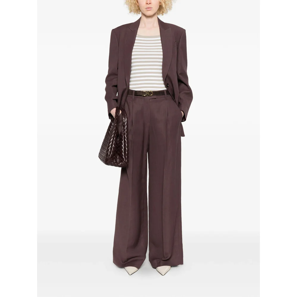 Brunello Cucinelli Purple Trousers - Straight Trousers Women - Image 2