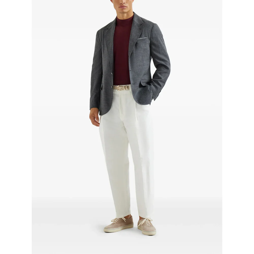 Brunello Cucinelli Grey Jackets - Blazers Men - Image 2