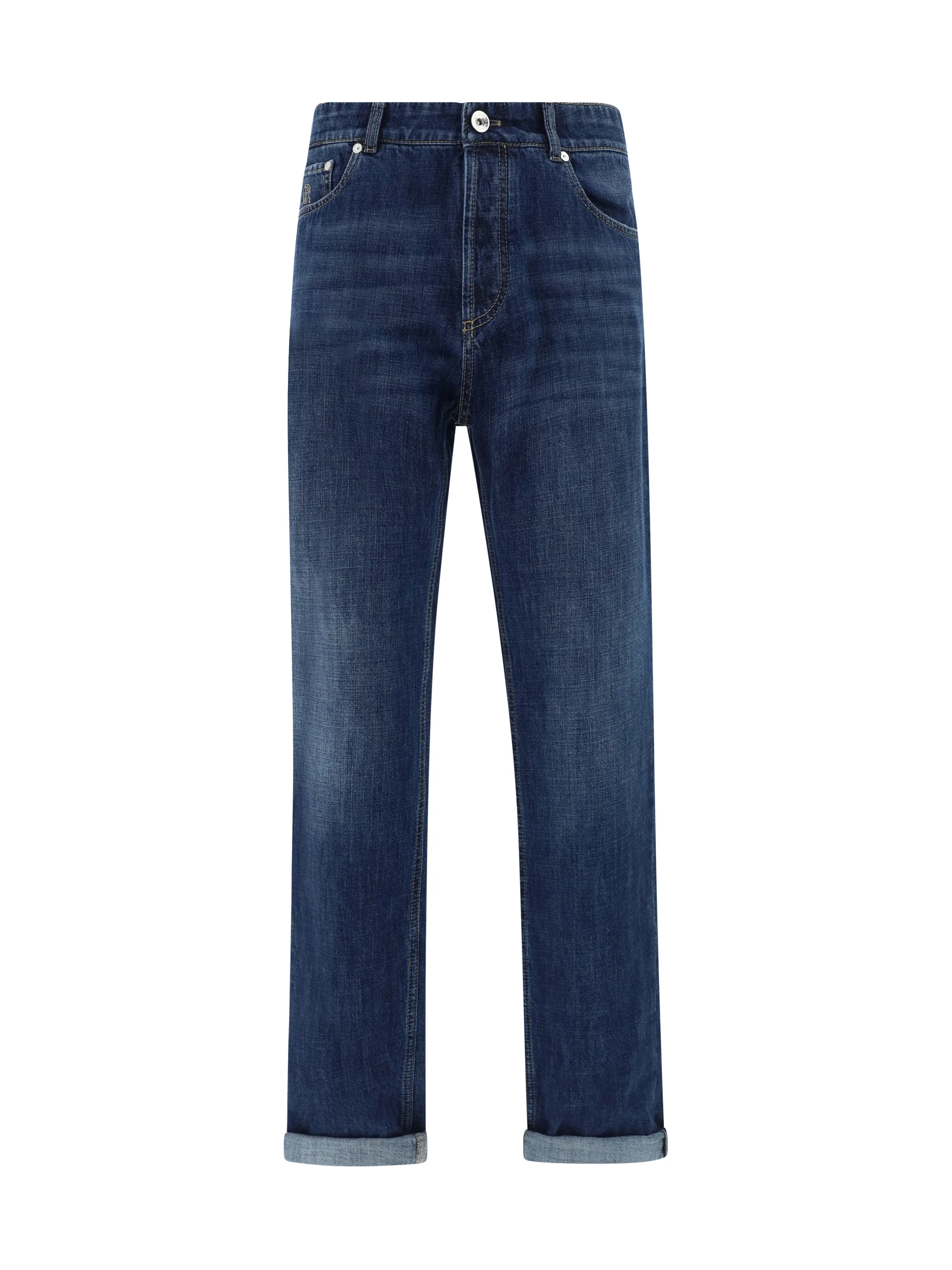 Brunello Cucinelli Men Cuffed Jeans