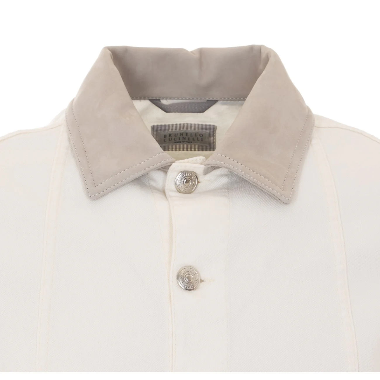 Brunello Cucinelli Men Denim Jacket Dyed Garment - Image 4