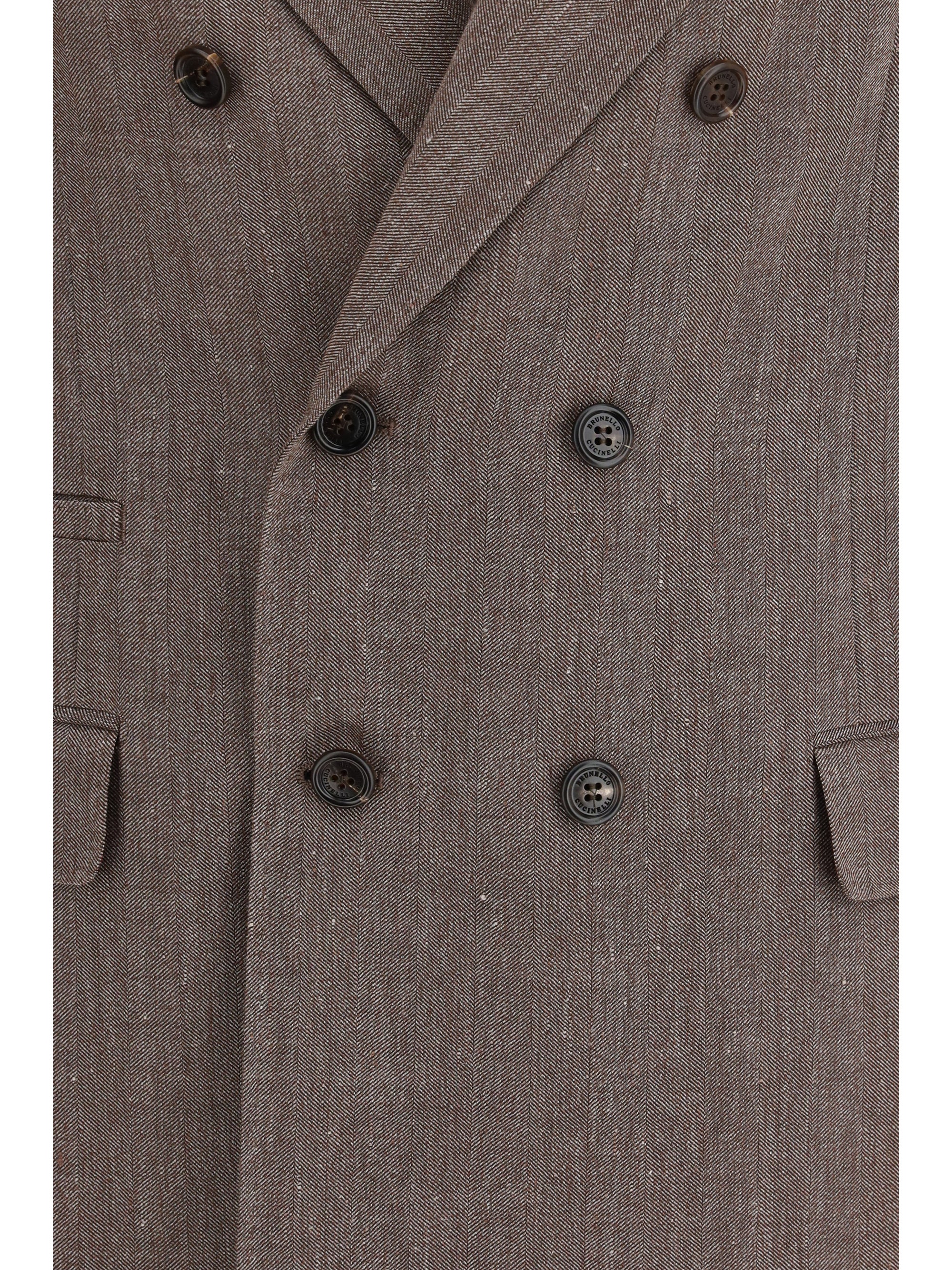 Brunello Cucinelli Men Double-Breasted Tailored Jacket - Image 3