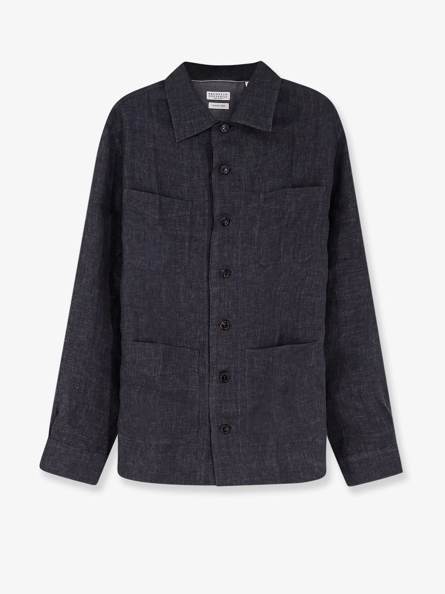 Brunello Cucinelli Men Easy Fit Linen Shirt