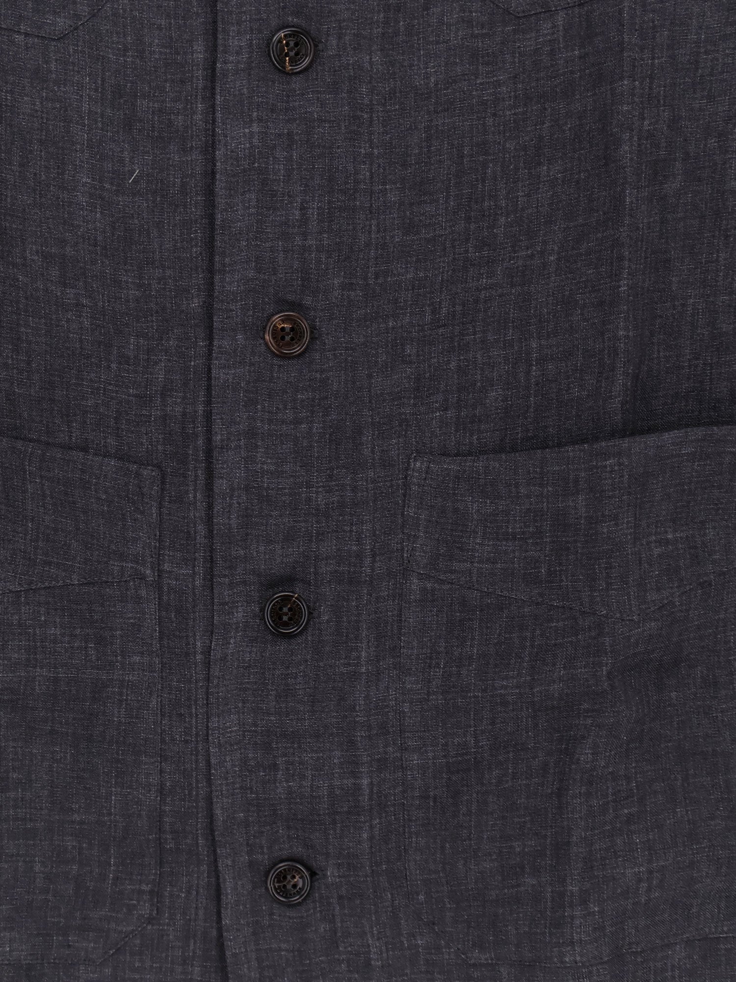 Brunello Cucinelli Men Easy Fit Linen Shirt - Image 3