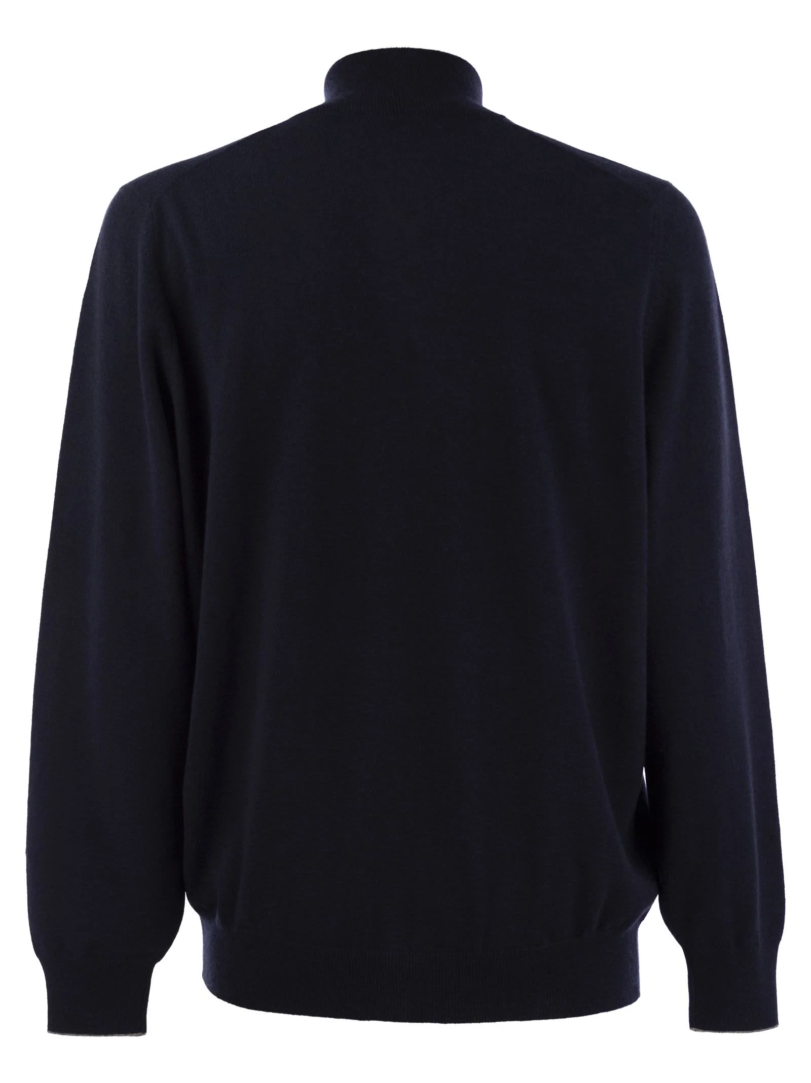 Brunello Cucinelli Men High-Necked Cashmere Cardigan With Zip - Image 2