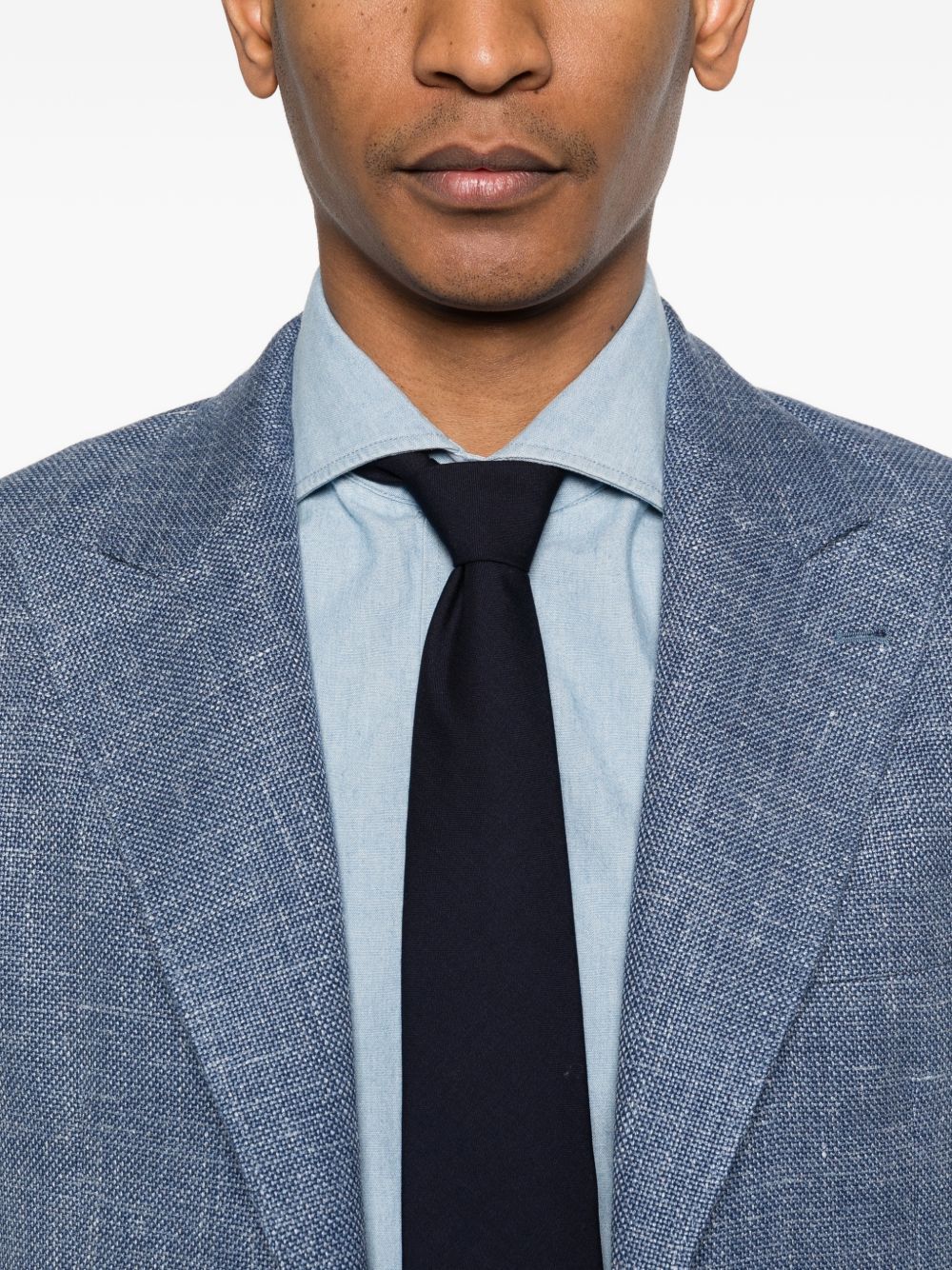 Brunello Cucinelli Men Wool Blend Single-Breasted Jacket - Image 3