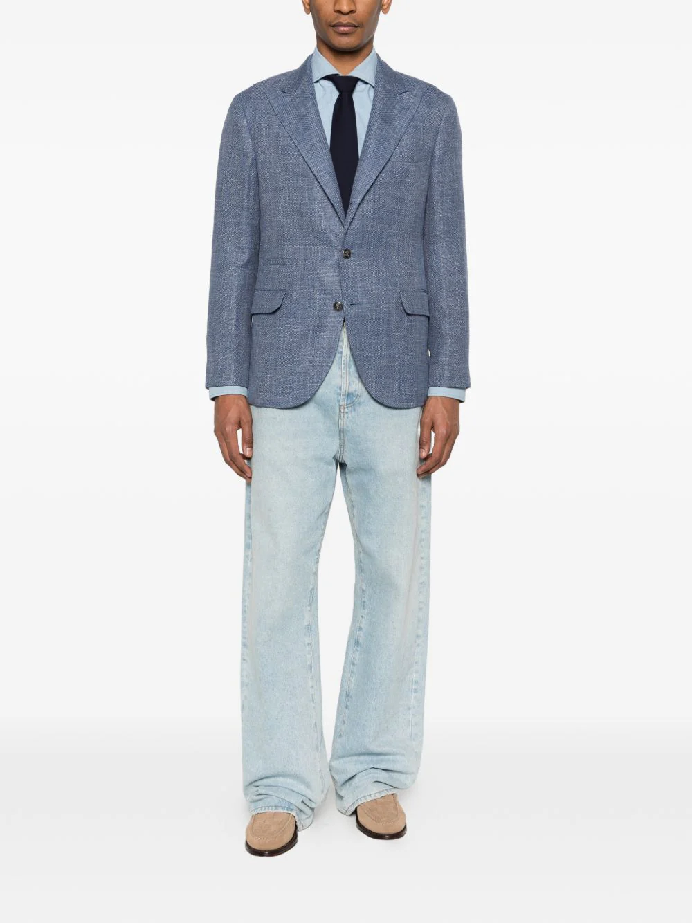 Brunello Cucinelli Men Wool Blend Single-Breasted Jacket - Image 5