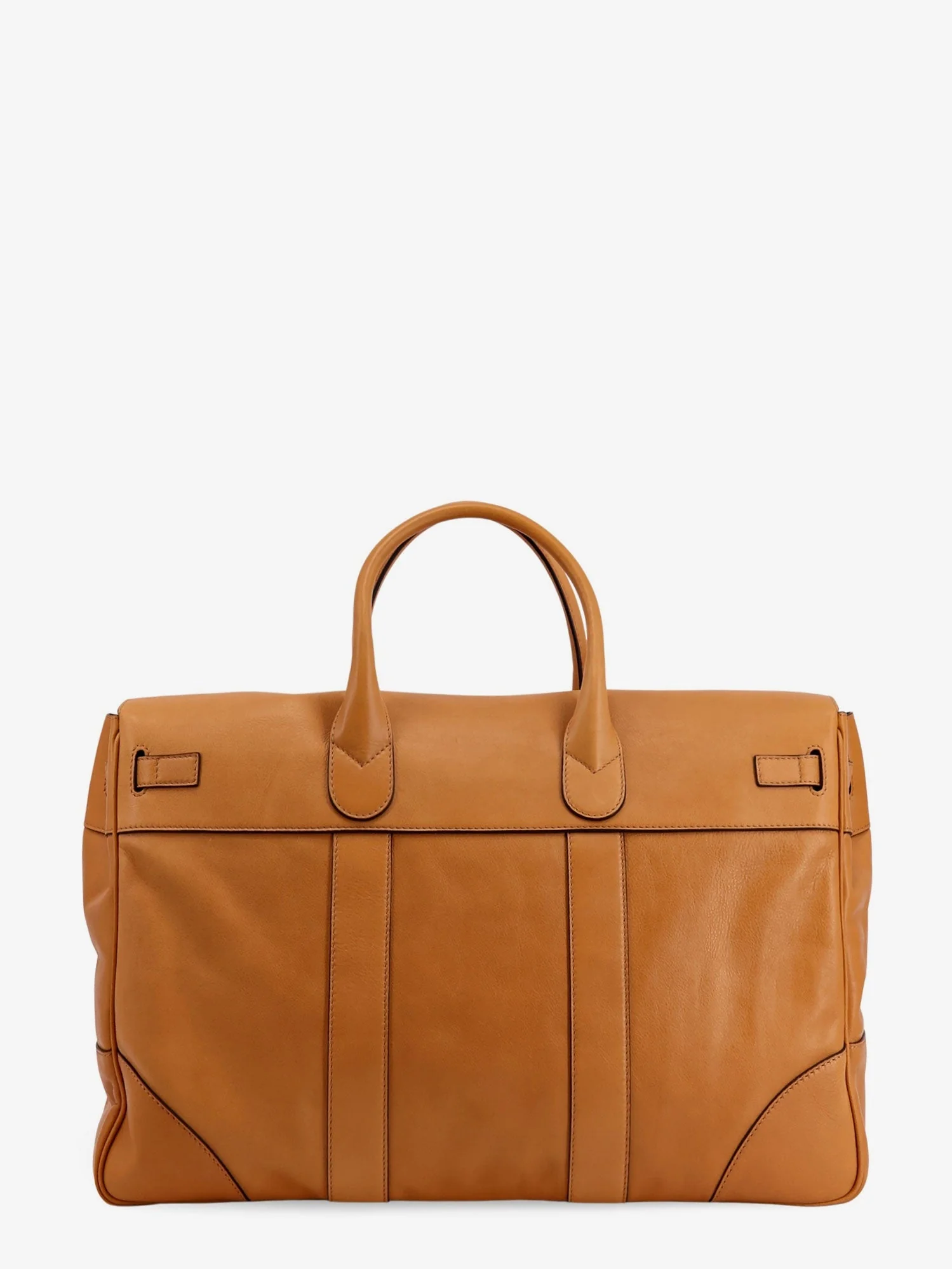 Brunello Cucinelli Men Leather Travel Bag With Engraved Logo On The Front - Image 2