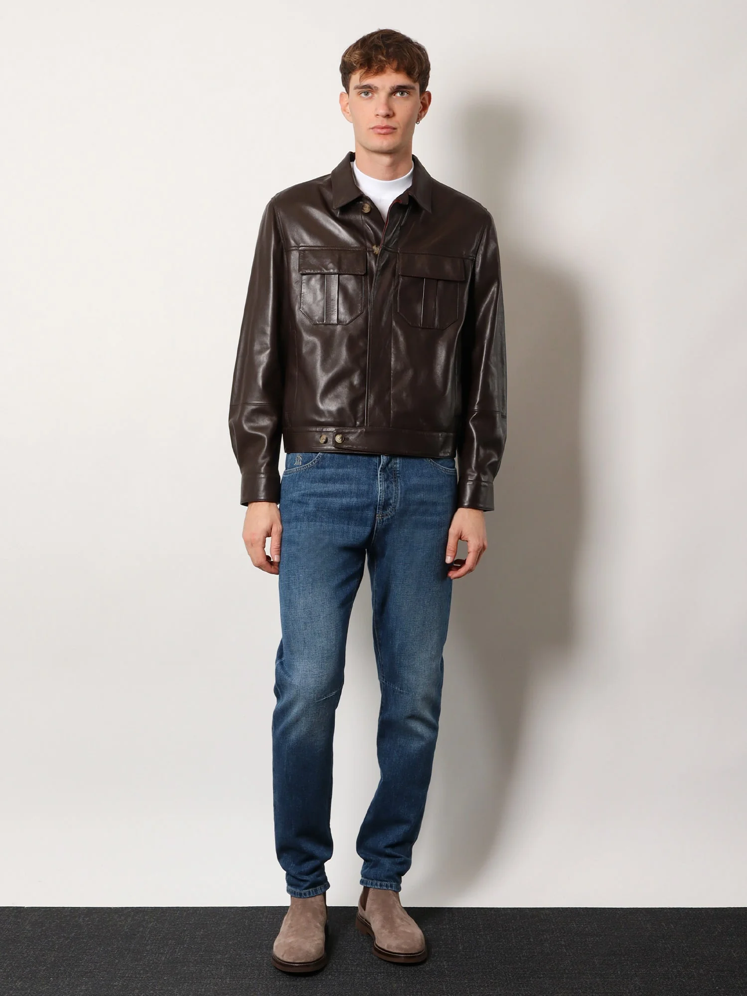 Brunello Cucinelli Men Leisure Fit Cotton Jeans - Image 2