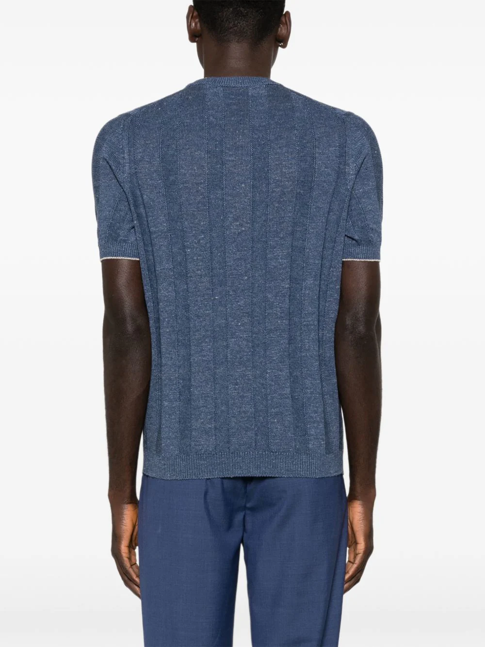 Brunello Cucinelli Men Linen Blend Sweater - Image 4