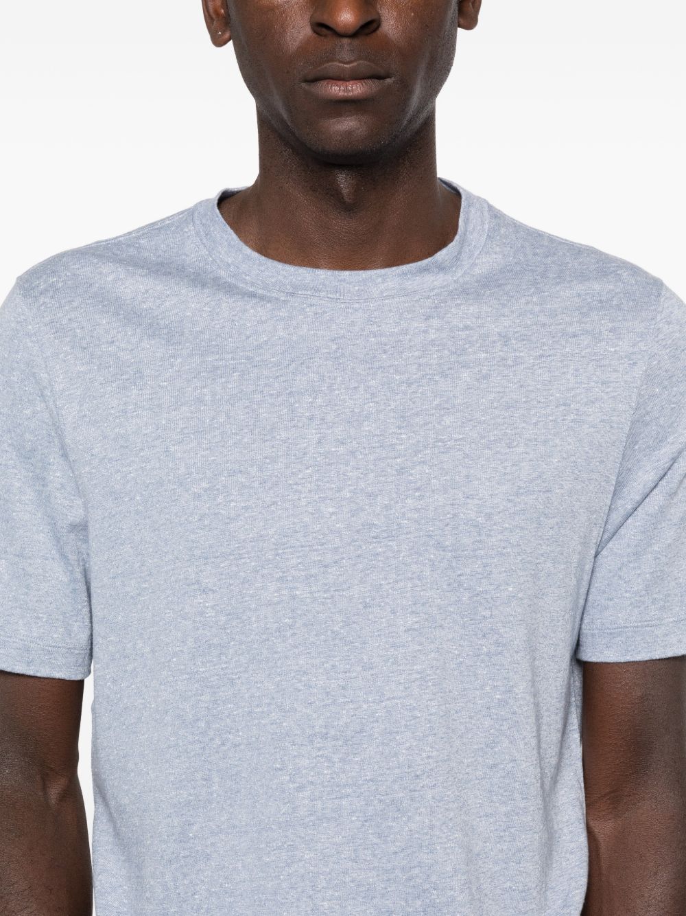 Brunello Cucinelli Men Linen Blend T-Shirt - Image 3