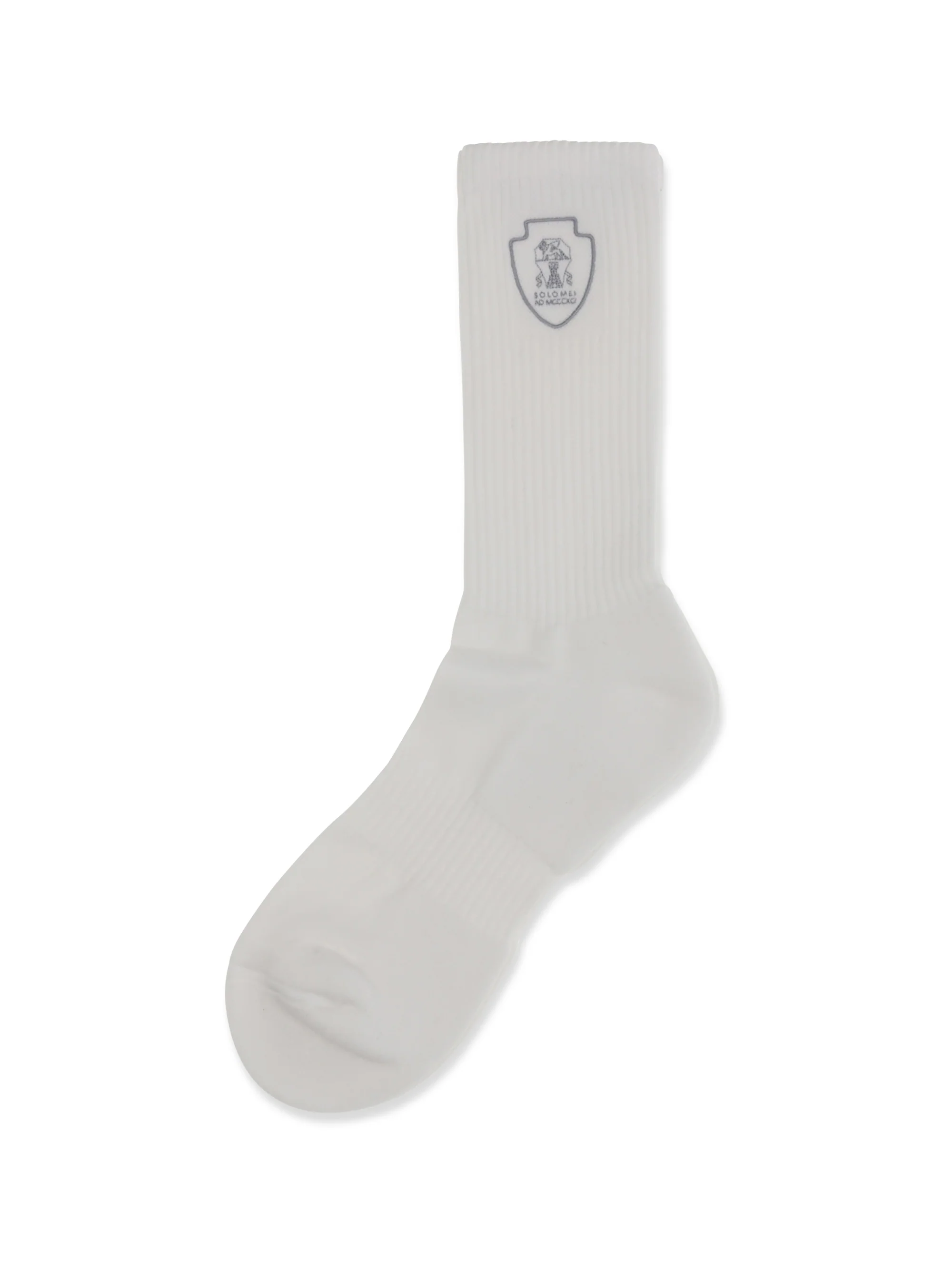 Brunello Cucinelli Men Ribbed Cotton Knit Socks