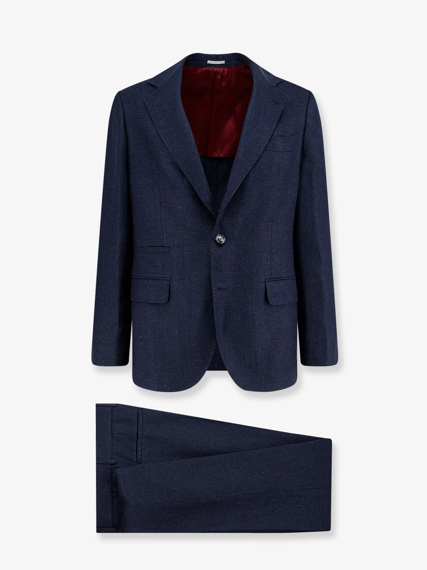 Brunello Cucinelli Men Silk, Linen And Wool Suit