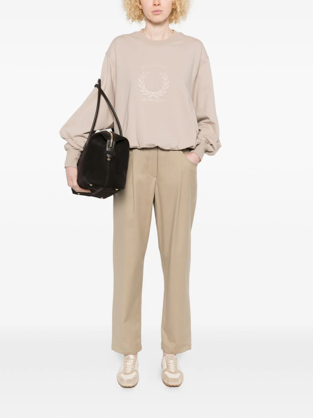 Brunello Cucinelli Women Cotton Crewneck Sweatshirt - Image 3