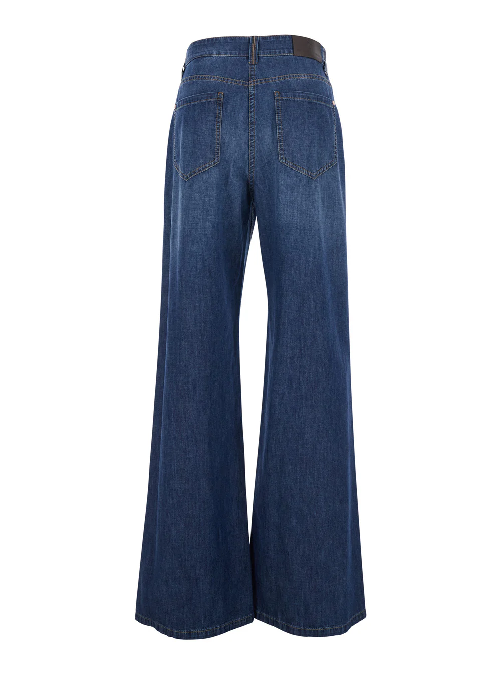Brunello Cucinelli Women Blue Five-Pocket Jeans With Faded Effect In Blue Denim Woman - Image 2