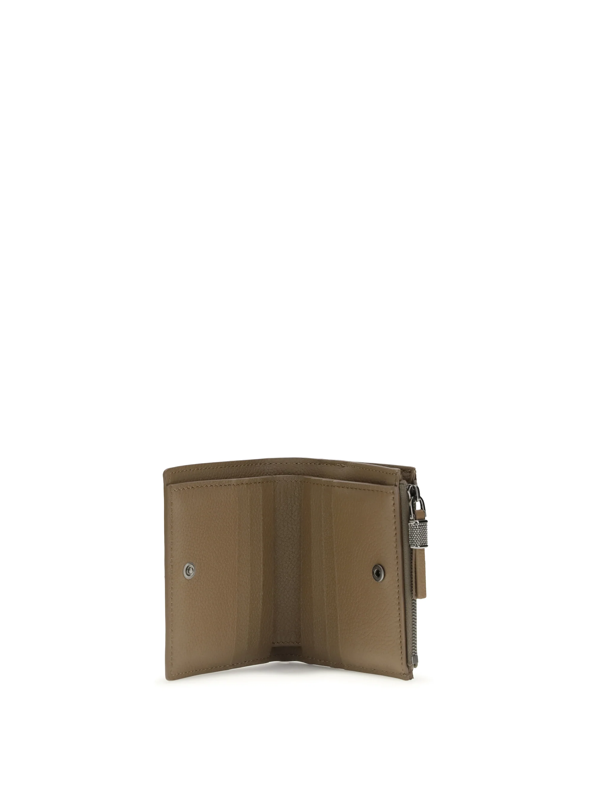 Brunello Cucinelli Women Leather Wallet With Grain And Shiny Zipper Pull - Image 3