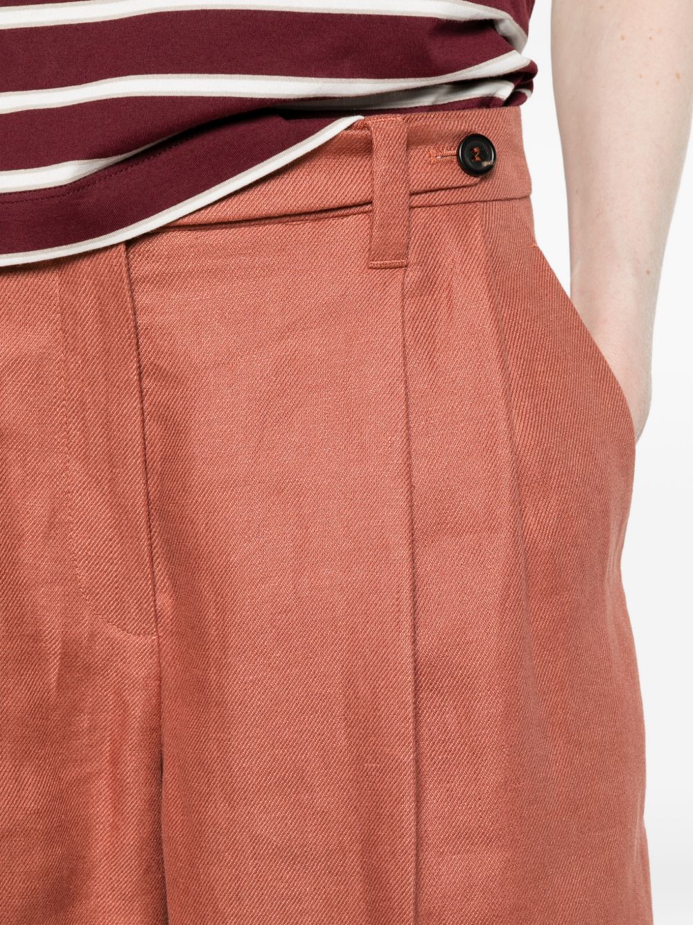 Brunello Cucinelli Women Linen Shorts - Image 4