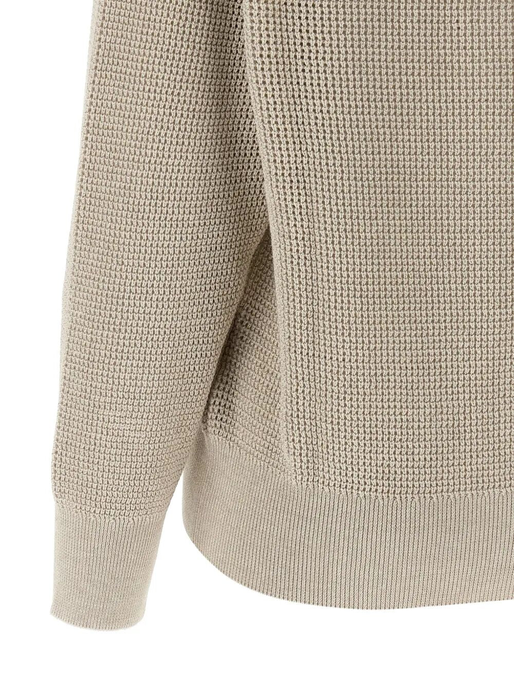 Brunello Cucinelli Women Openwork V-Neck Sweater - Image 3