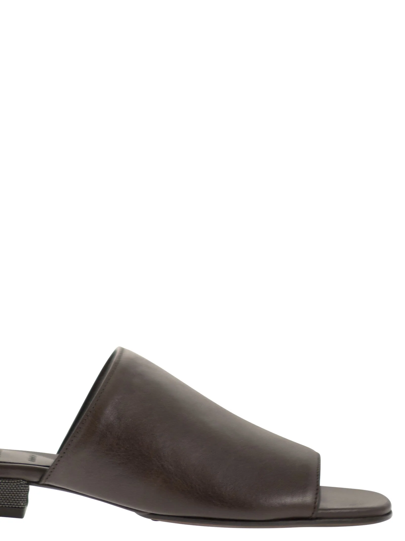 Brunello Cucinelli Women Riding Calfskin Mules With Jewellery - Image 6
