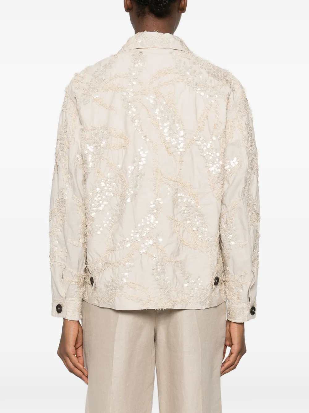 Brunello Cucinelli Women Sequined Jacket - Image 4