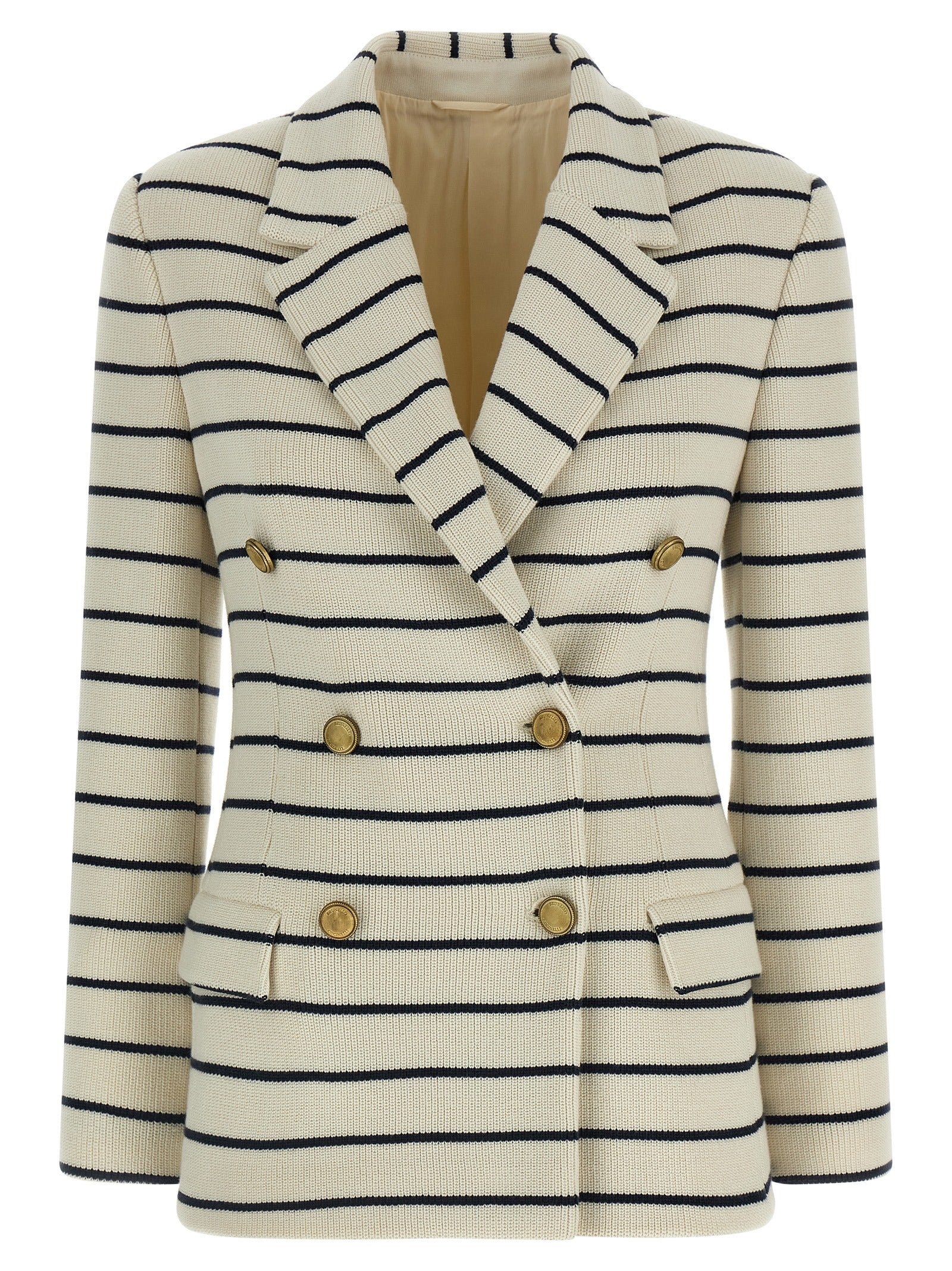 Brunello Cucinelli Women Striped Sweater Blazer