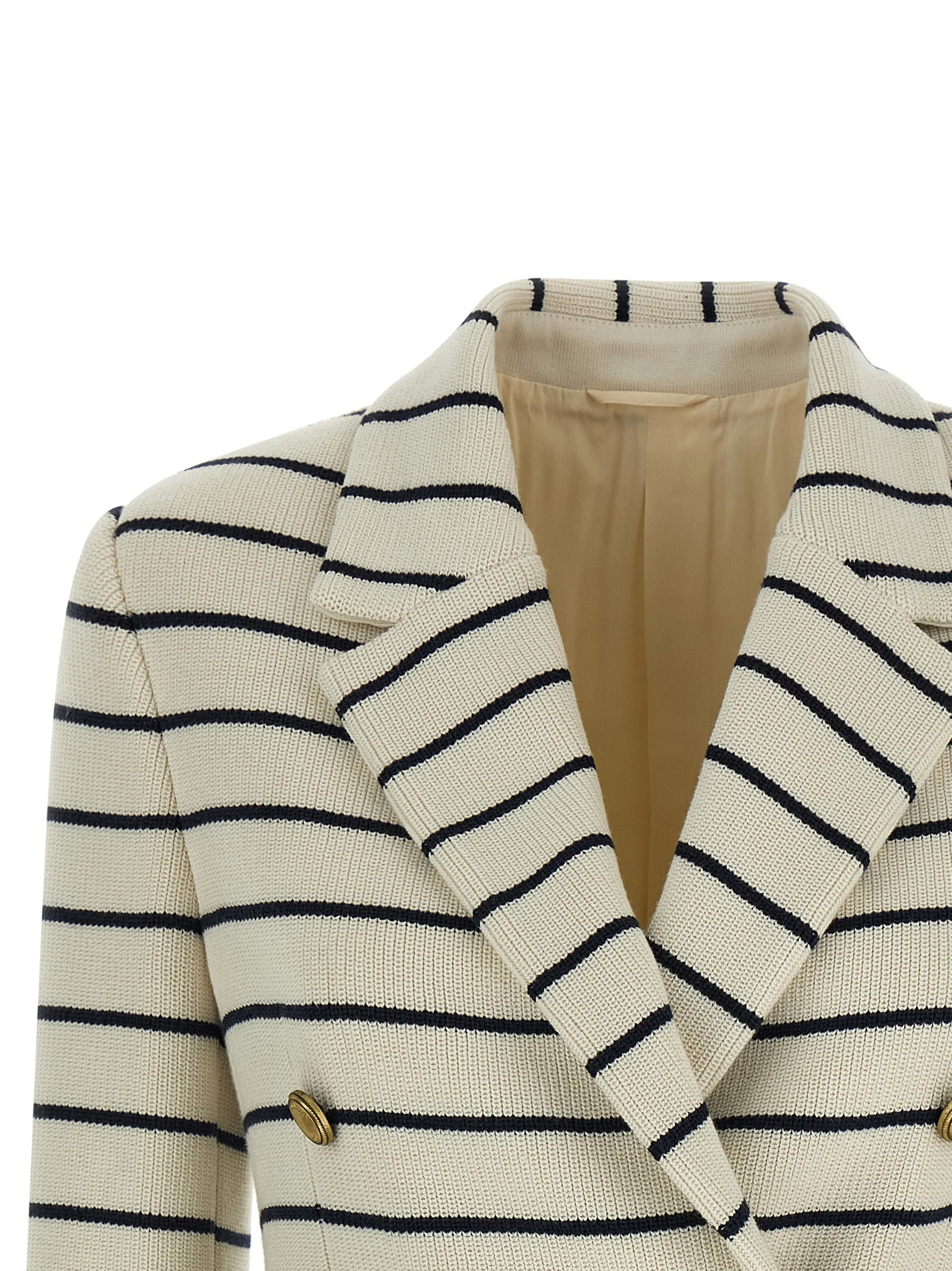 Brunello Cucinelli Women Striped Sweater Blazer - Image 3