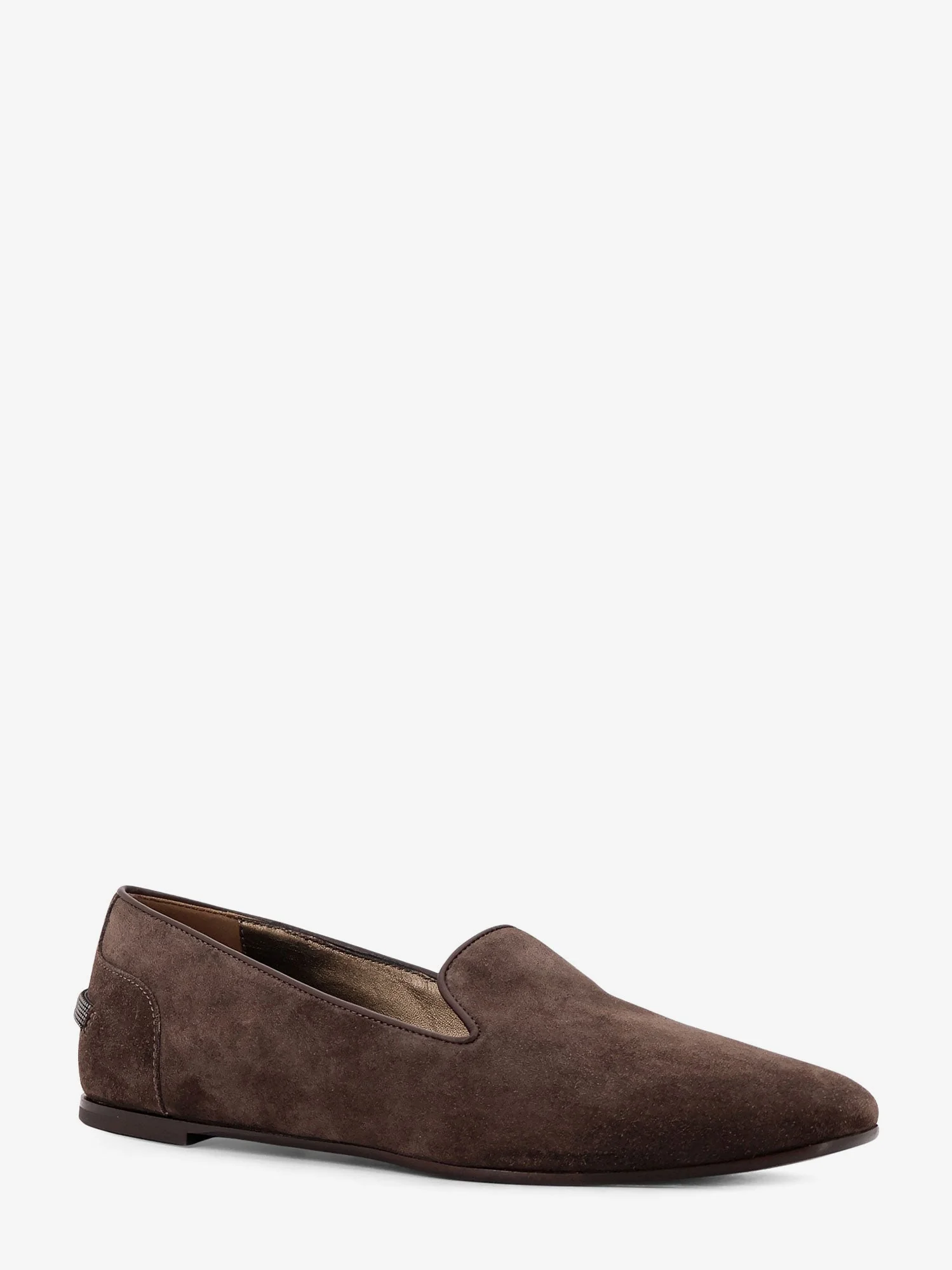 Brunello Cucinelli Women Suede Loafers With Monili Detail - Image 2