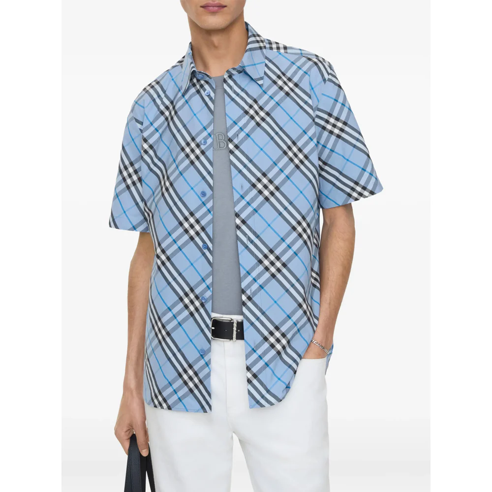 Burberry Blue Shirts - Shirts Men - Image 2