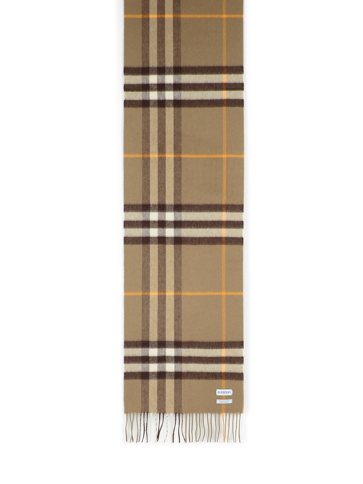 Burberry 'Mu Giant' Brown Cashmere Scarf Men