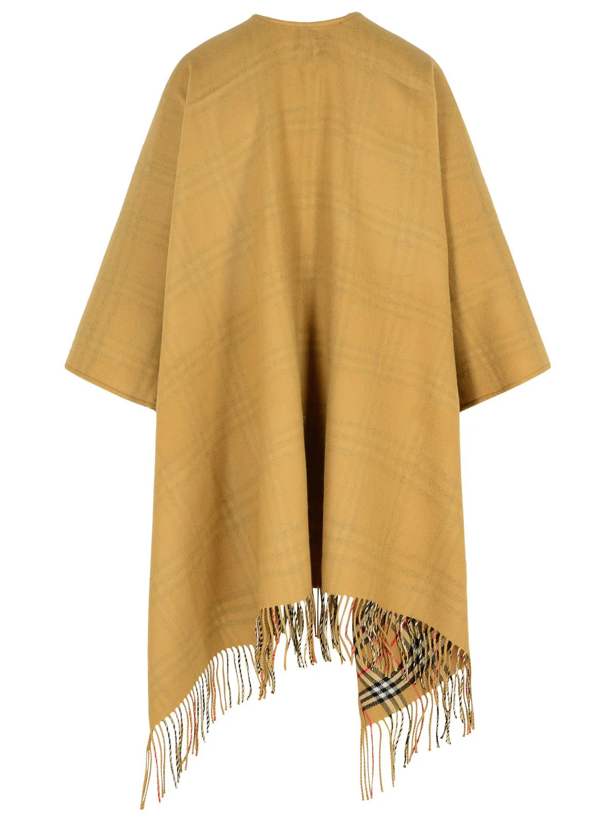 Burberry Reversible 'Check' Beige Wool Cape Women - Image 3