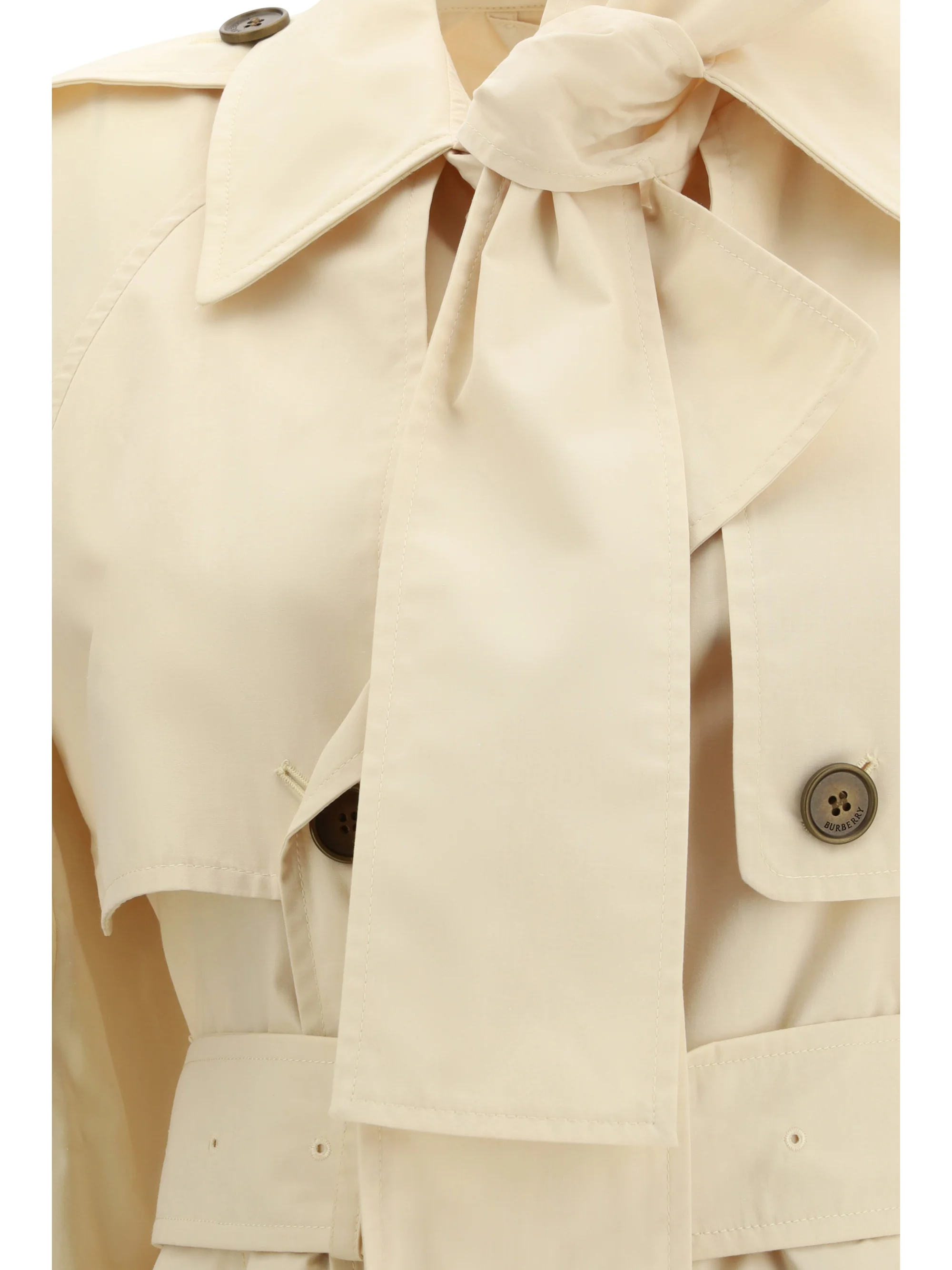 Burberry Women Long Trerose Trench In Canvas - Image 3