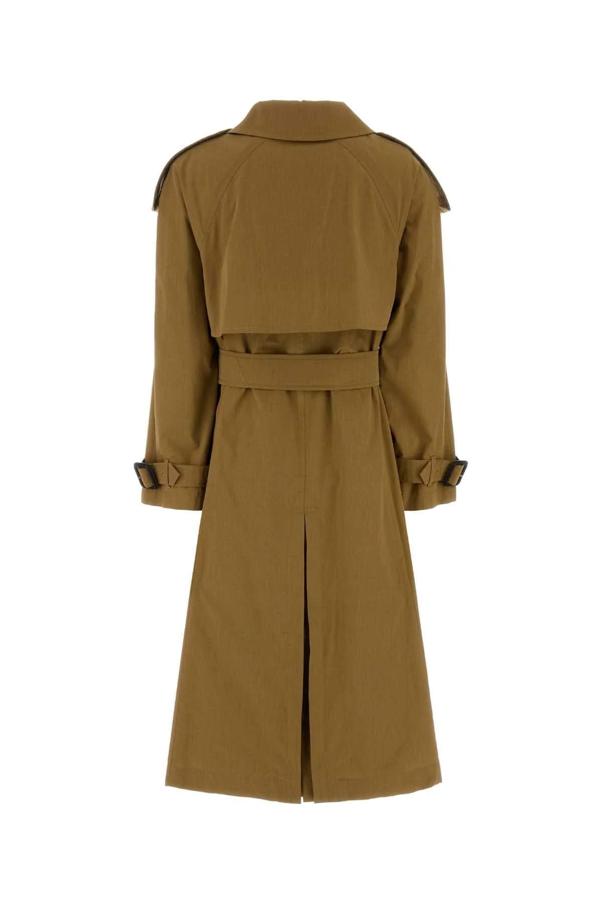 Burberry Women Mud Canvas Fitzrovia Trench Coat - Image 2
