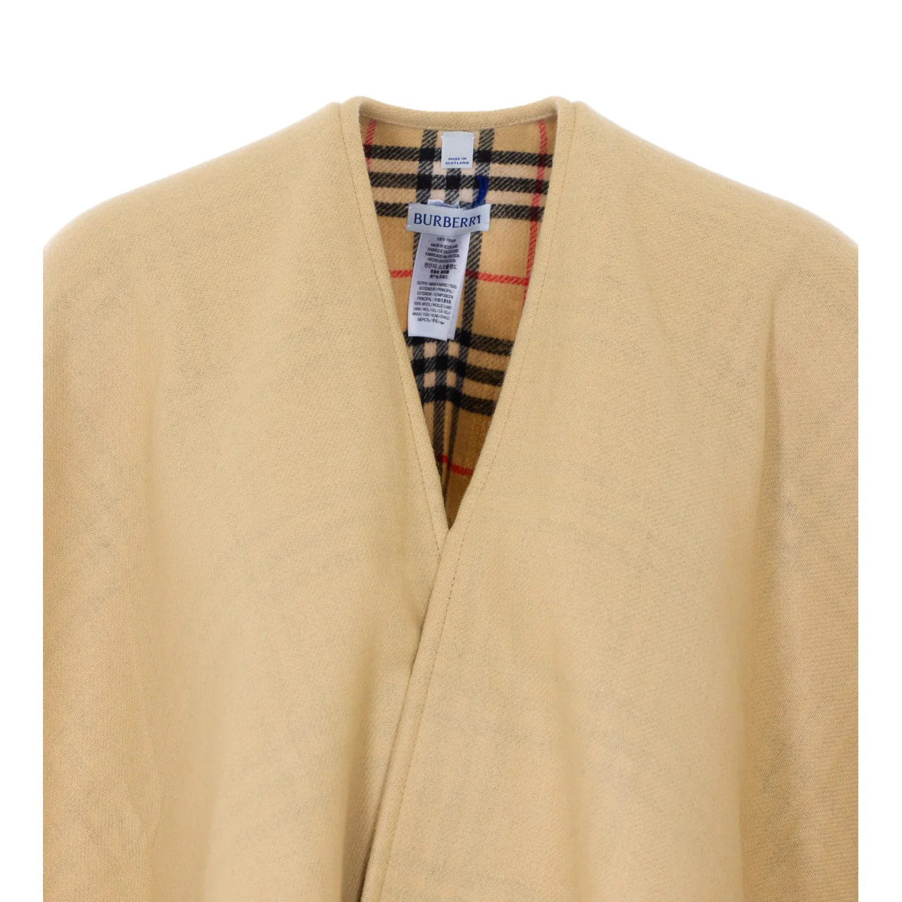 Burberry Women Reversible Check Wool Cape - Image 4