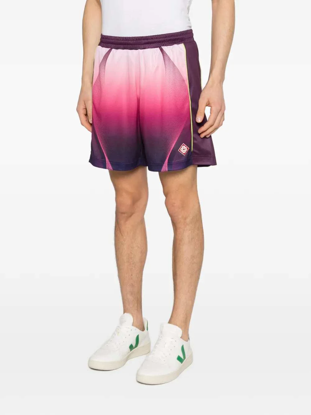 Casablanca Men Aubergine Faded Shorts - Image 3