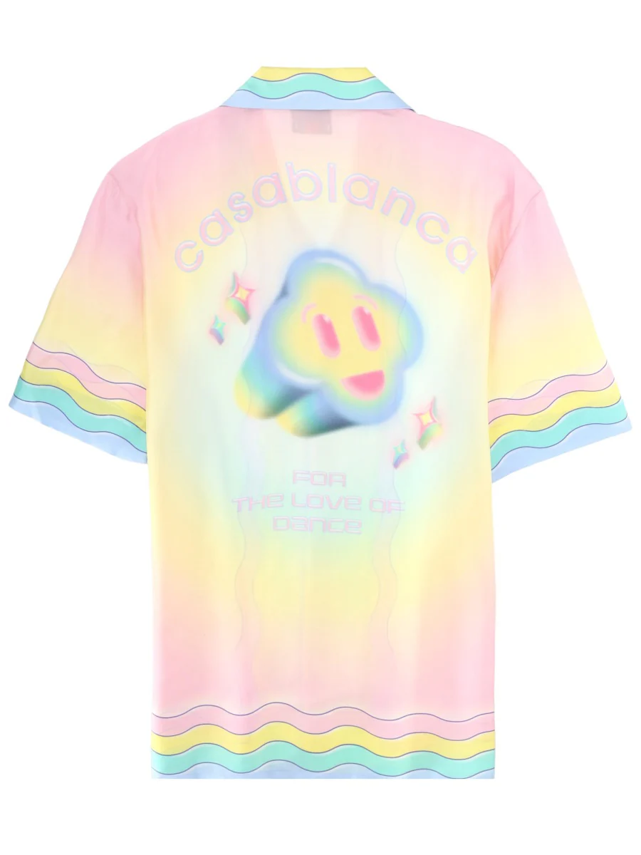 Casablanca Men "Flaming Tennis Ball" Shirt - Image 3