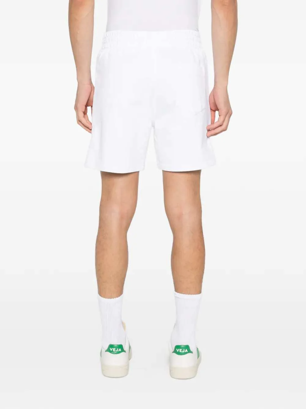 Casablanca Men Men`S White Cotton Loopback Shorts - Image 4