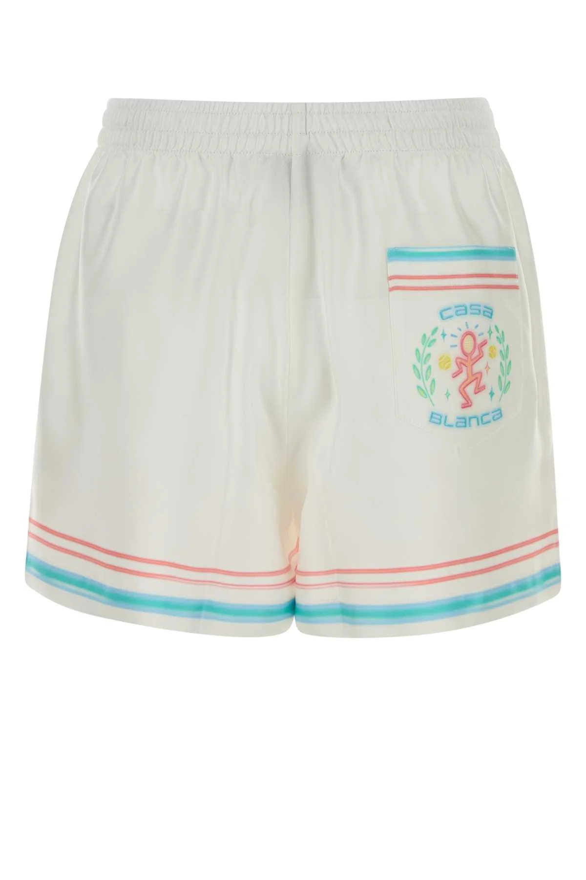 Casablanca Women White Silk Shorts - Image 2