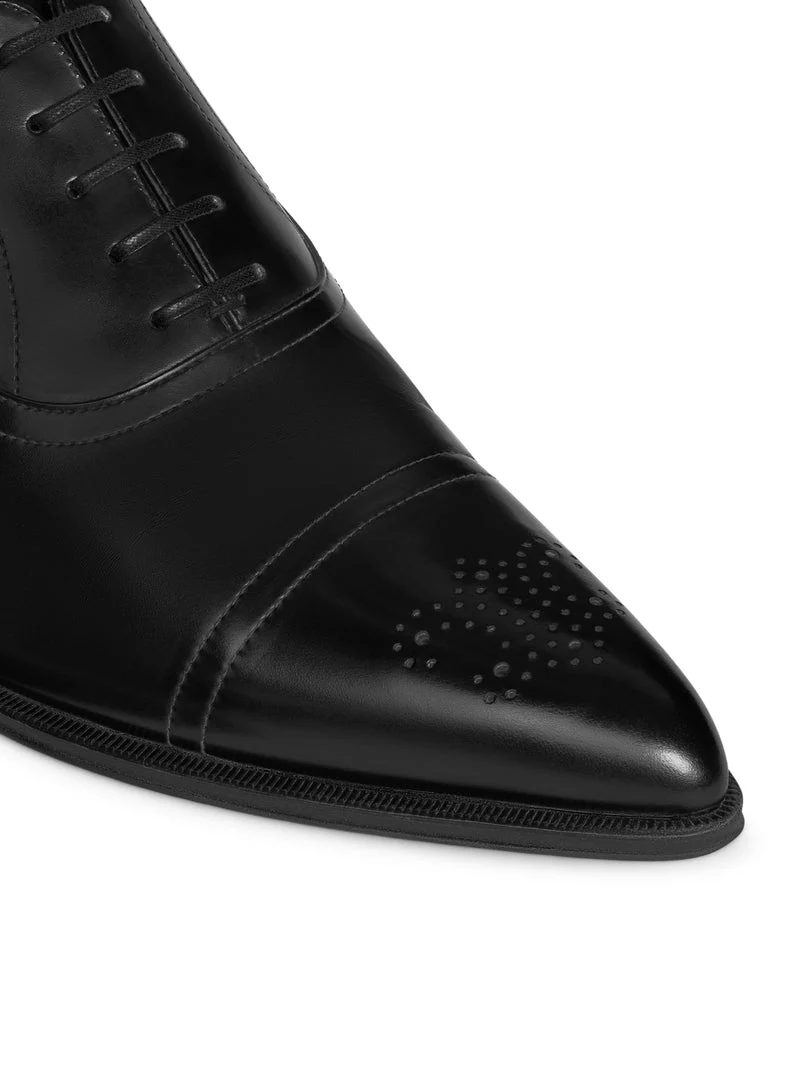 Celine Men Jude Celine Perforated Oxford In Polished Bull Leather - Image 4