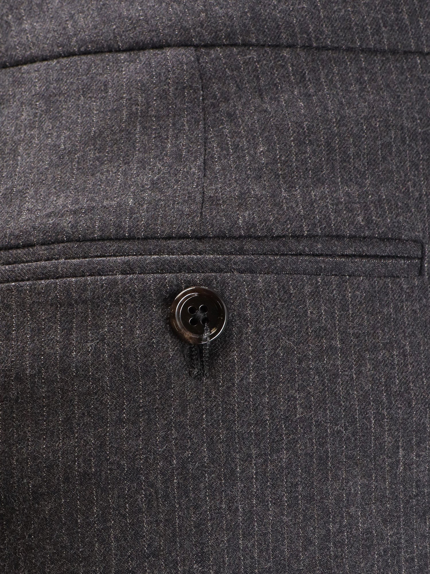 Celine Men Pinstripe Wool Trousers - Image 3