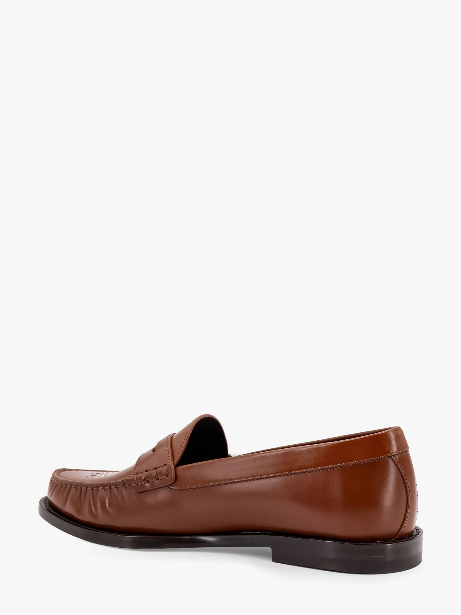 Celine Men Vivienne Leather Loafer With Perforated Triomphe Logo - Image 3